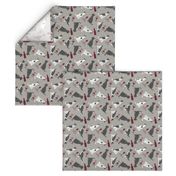 Tiny black and white Border Whippets - wine