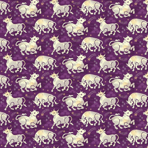 Celestial Oxen in Purple {small}