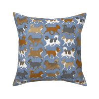 Trotting faux denim Chihuahua border