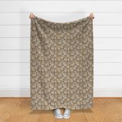 Tiny Trotting faux linen Chihuahua border - vertical