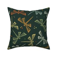 dragonflies - geometric wings - vintage dark