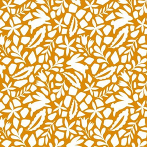 Folk Art Bunnies - marigold - small scale