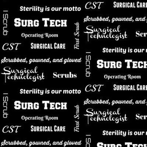 CST, Surg Tech - black
