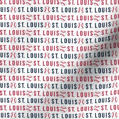 SMALL st Louis love fabric - sports fan, baseball colors