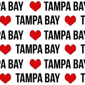 tampa bay love black  fabric