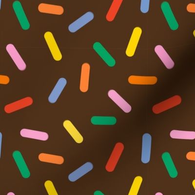 rainbow sprinkles on chocolate - half size