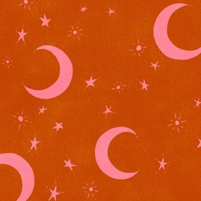 Goodnight sky - orange and pink 