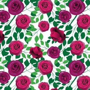Rose flower-pattern_vector_spring.