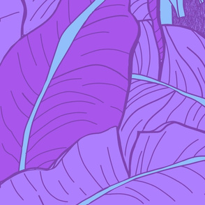 Jumbo Tropical Banana Grove-violet blue