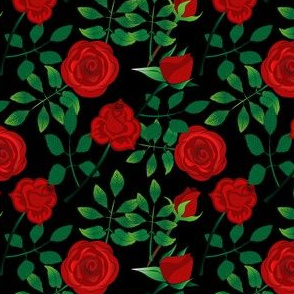 Seamless floral pattern-4. Red roses.