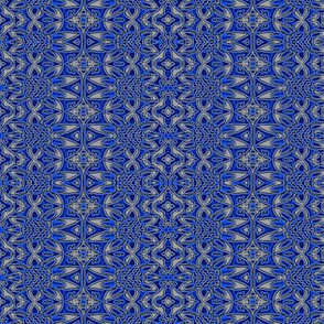 poster blue - ornate stripes