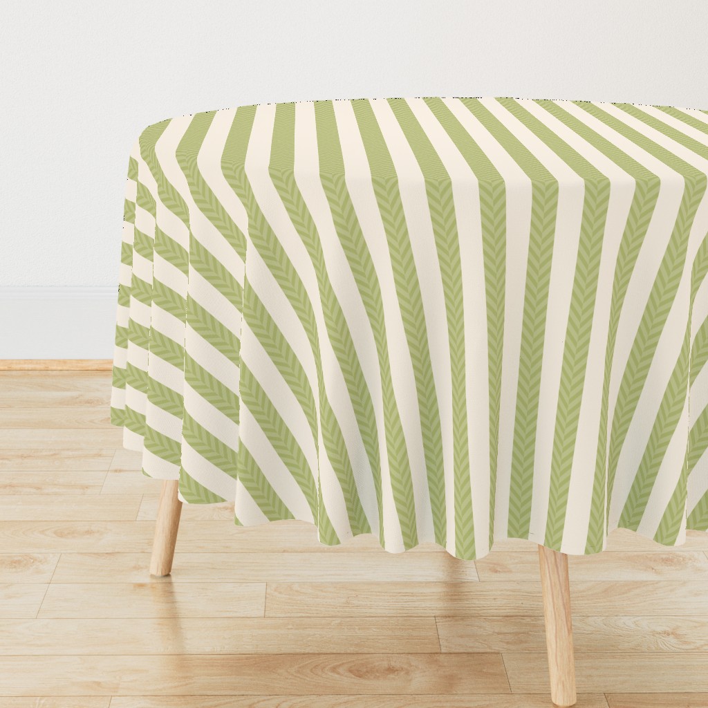 CHEVRON STRIPE - RHODODENDRON COLLECTION (CELERY GREEN)