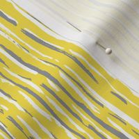 Stratchy Stripe in Gray over Yellow