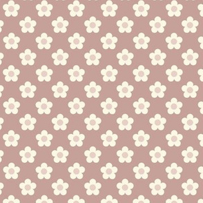 Daisy love - dusty pink - retro flowers