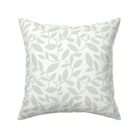  Orchard - Botanical Leaves Simplified White Green HEX CODE E0E6D6  Regular Scale