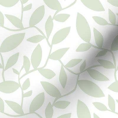  Orchard - Botanical Leaves Simplified White Green HEX CODE E0E6D6  Regular Scale