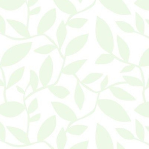 Orchard - Botanical Leaves Simplified White Green HEX CODE F1F8E9  Regular Scale
