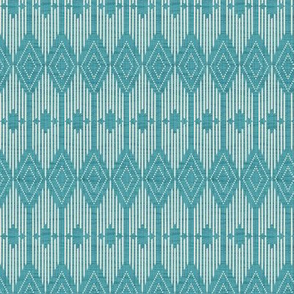 West End - Light Teal Geometric Smaller Scale