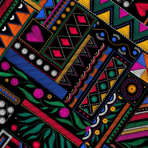 Colourful embroidery 