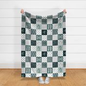 Wild West in Sage Wholecloth Cheater Quilt Rotated - 6 inch squares