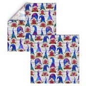 Rainbow Gnomes with Hearts Verison 1 on shiplap - medium scale