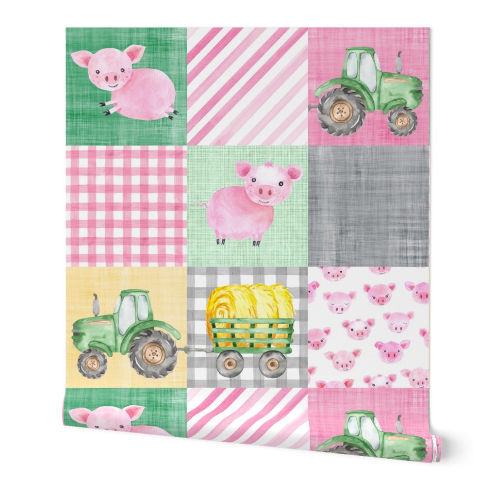 Pig Farmer Green Pink Tractor Cheater