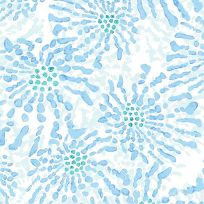 Soft painterly floral icy blue (large)