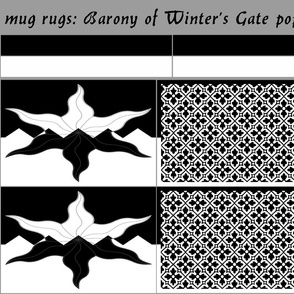 mug rugs: Barony of Winter's Gate (SCA)