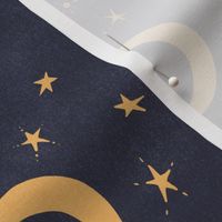 Goodnight Sky - navy and gold