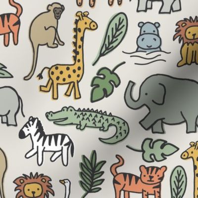 Safari Animals - Multi-color - large scale