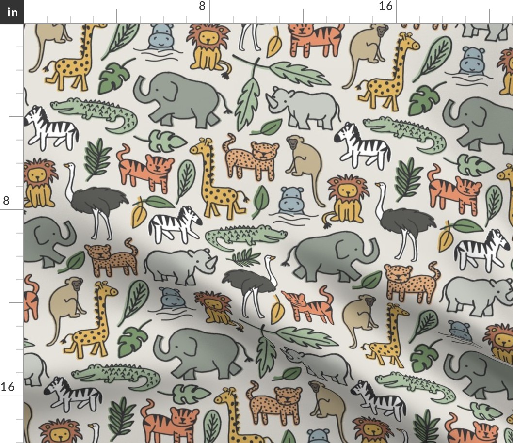 Safari Animals - Multi-color - large scale