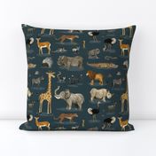 Animal Safari dark blue