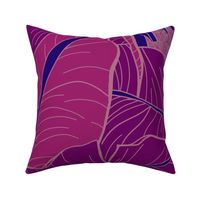 Jumbo Tropical Banana Grove-maroon-pink