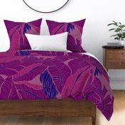 Jumbo Tropical Banana Grove-maroon-pink