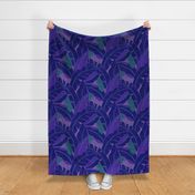 small Tropical Banana Grove-navy-violet