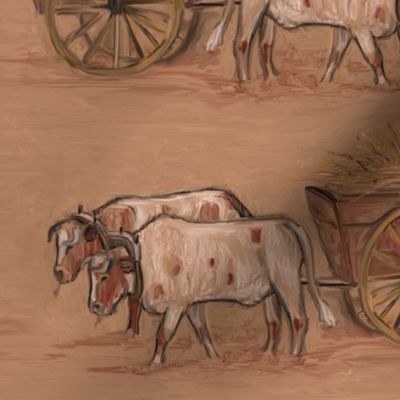 Oxen pulling Cart