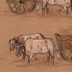 Oxen pulling Cart