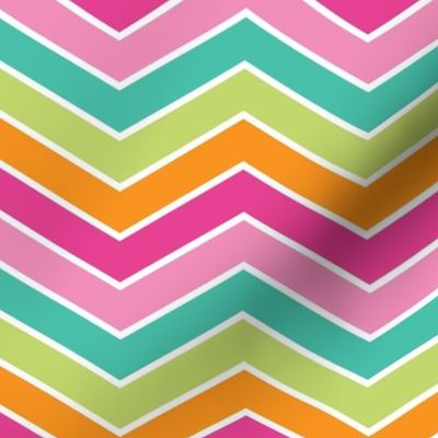 Bigger Rainbow Chevron Party Zig Zag Stripes