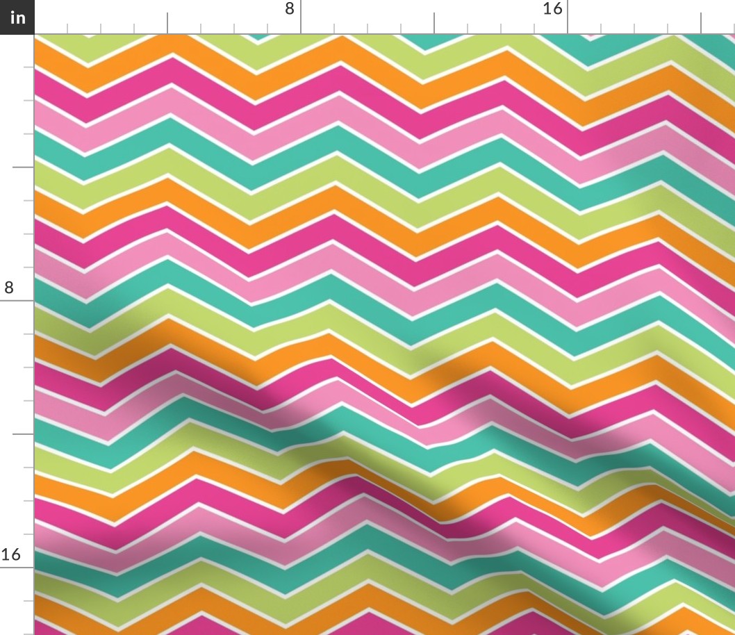 Bigger Rainbow Chevron Party Zig Zag Stripes