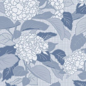 Hydrangea in  Bluegrey - medium scale