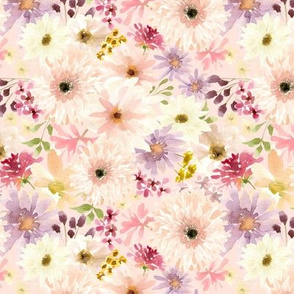 Wildflowers (baby pink) 6" repeat