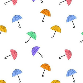 Small scale Rainbow umbrellas
