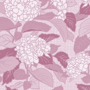 Hydrangea in Rose - medium scale