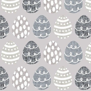 gray easter eggs + 169-1, pewter, silver, 174-4