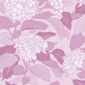 Hydrangea in Pink - medium scale