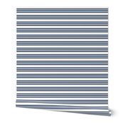 Bandy Stripe small: Navy & Cream Horizontal Stripe