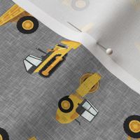 construction trucks - non-directional - grey linen - C21