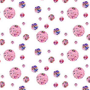 Pink Scribble Dots - medium