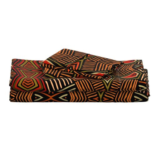 African Tribal Shield - Large scale - Olive Rust Black - Design 11189410