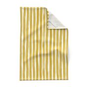 Vertical Watercolor Stripes M+M Ocher by Friztin